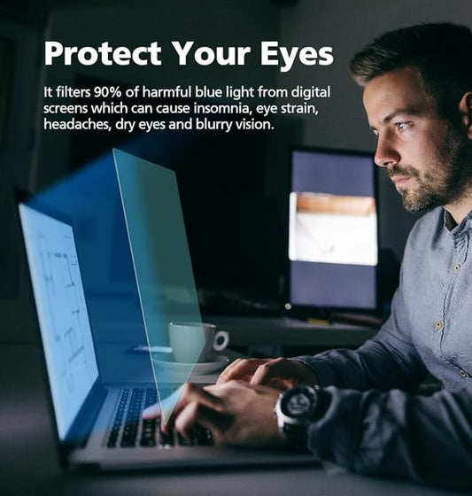 2-Pack 14 inch Anti Blue Light Screen Protector, Eye Protection Anti Glare Matte & Blue Light Blocking Screen Filter with All 14" Laptops with 16:10 Aspect Ratio, Reduce Eye Fatigue and Highly Responsive Touch