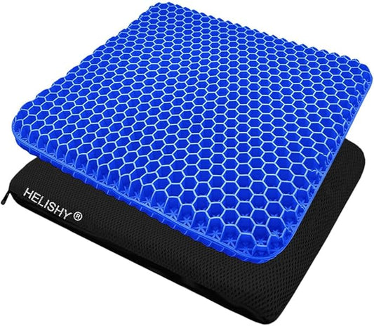 Egg Gel Seat Cushion, Breathable Gel Cushion Chair Pads with Non-Slip Cover for Home Office Car Wheelchair, Honeycomb Design Egg Seat Cushion As Seen On TV