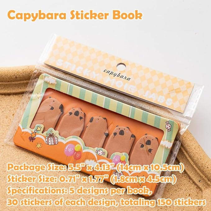 Cute Animal Park Reusable Funny Sticky Post Notes - 6pad/900 Sheets