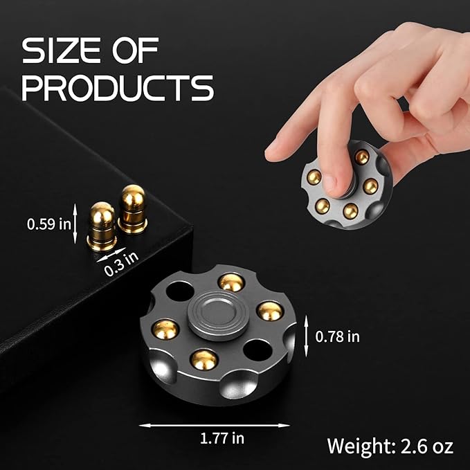 Roulette Fidget Spinner, Fidget Toys Adults Anxiety Relief Stress Relief Toy Desk Toys for Office for Adults Fidget Toys Teens Classroom (Gray)