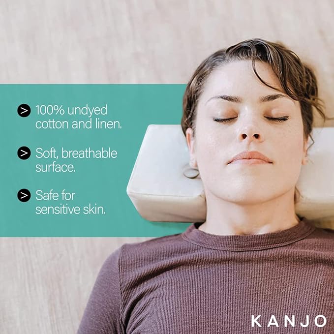 Kanjo Acupressure Neck Pain Relief, Cervical Traction Wedge Pillow - High Density Memory Foam Core - Cervical Traction Neck Pillow - Relieves Back and Neck Pain, Stress Relief