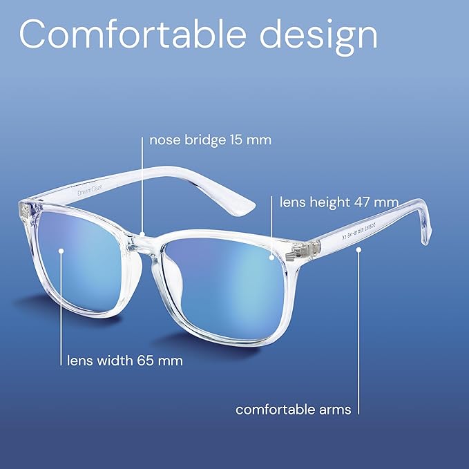 livho Sleep Glasses for up to 99.9% Blue Green Light Blocking for Computer Gaming, Dual Coatings Red Lens, for Women & Men