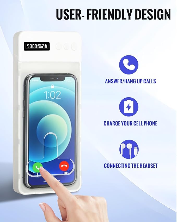 Portable Phone Lock Box with Timer 99 Hours for iPhone & Android, for College Students, Fitness, ADHD, Self-Control, 60 Days Battery, Focus, Gifts for Student Graduation, College Essentials