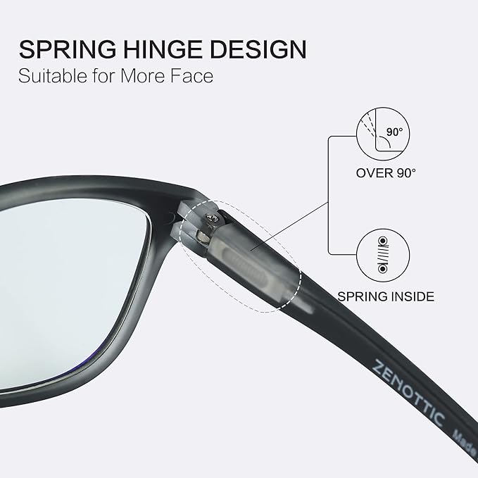 ZENOTTIC Kids Blue Light Blocking Glasses Anti Glare Lens Lightweight Frame Computer Eyeglasses for Boys and Girls