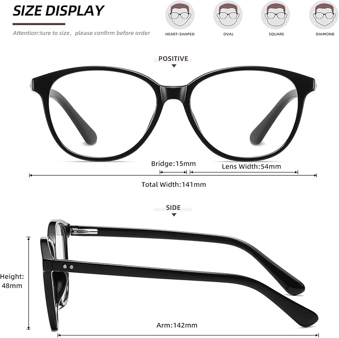 MEETSUN Blue Light Blocking Glasses for Women Cat Eye Blue Light Glasses TR Frame Anti Eyestrain UV Glare Computer Gaming Eyeglasses(Black Frame)