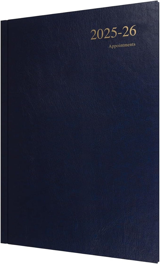 Collins 'Essentials' 12 Month Mid/Academic Year Planner, July 2025-July 2026 - ESSA43M.65-2526 - Week-to-View Appointments Diary, A4 Hard Cover, Dark Blue