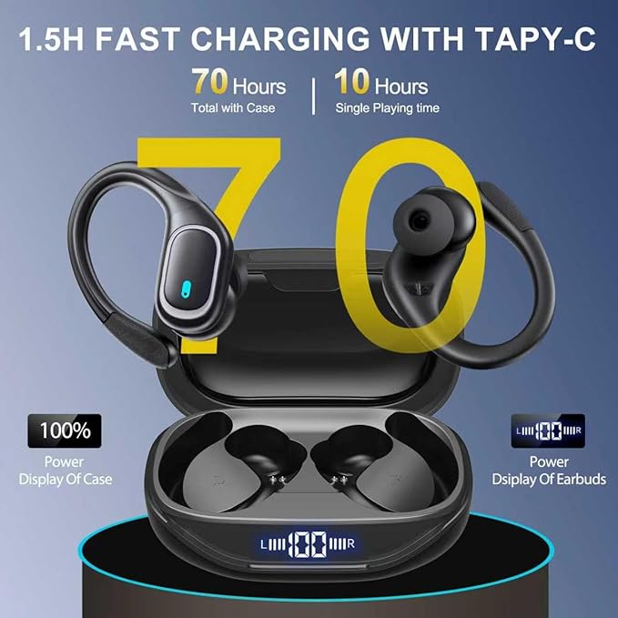 Translation Earbuds, 164 Languages Ai Translation Earbuds Real Time, Bluetooth 5.4 Translator Device,Noise Cancelling,70 Hours Battery, Translation Headphones for Travel&Business&Study, Black