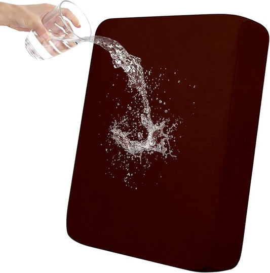 Easy-Going 100% Waterproof Chair Sofa Seat Cushion Slipcovers Couch Cushion Cover Stretch Furniture Protector for Kids, Pets (Chair Cushion, Wine)
