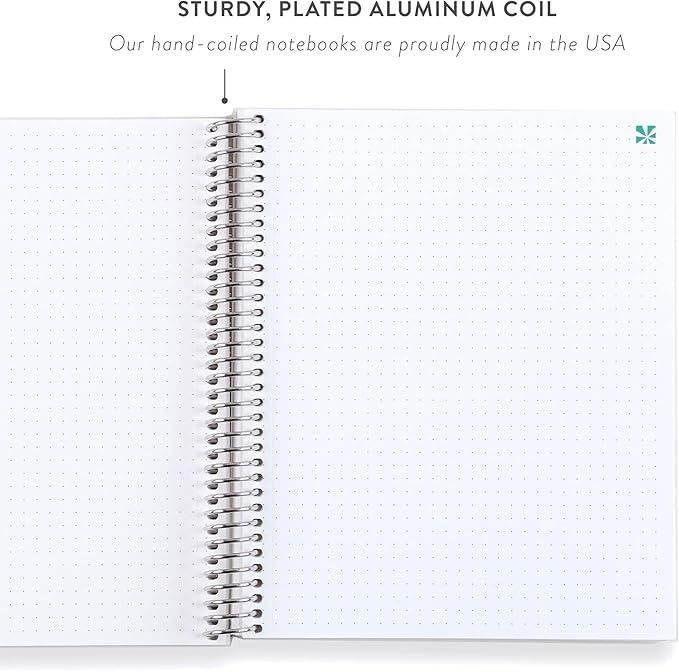 Erin Condren Spiral Bound Dot Grid Journal Notebook, Bullet Journal with 160 Pages, Thick Paper for Planning, Sketching, Note Taking, Journaling and Organizing