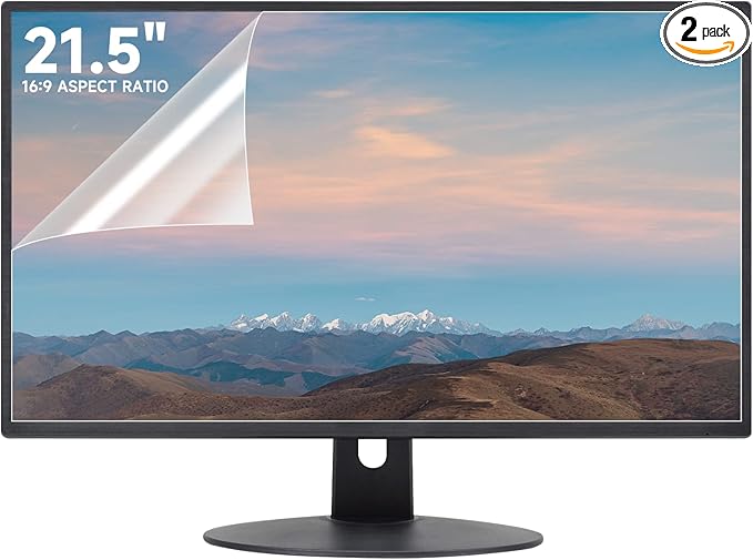 2 Pack 21.5 Inch Anti Glare Screen Protector, Eye Protection Anti Scratch Matte Screen Protector for 21.5 Inch with 16:9 Aspect Ratio Monitor Screen