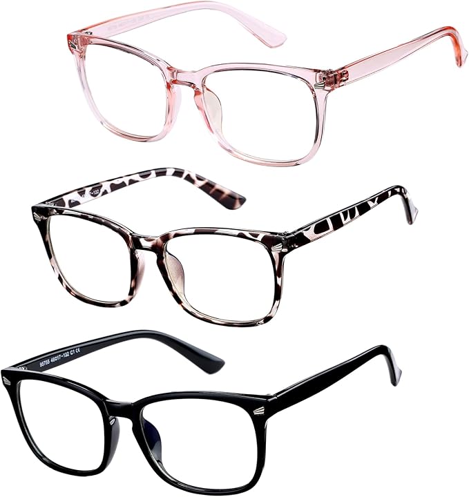 Hycredi Kids Blue Light Blocking Glasses，Anti Eyestrain & UV Protection, Computer Gaming TV Phone Glasses for Boys Girls