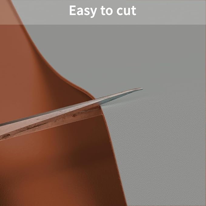 Leather Desk Mat,1.8mm Thick,16x60 Inch Desk Cover,Desk Protector Mat,Dresser Cover Top,Table Cover Rectangle,End Table Cover,Coffee Table Cover Rectangle(Brown+Gray,16x60)