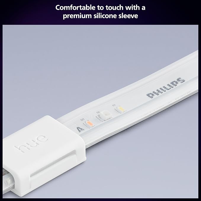 Philips Hue Indoor 33 Ft Smart LED Solo lightstrip Base Kit - 1 Pack - Control with Hue App - Compatible with Alexa, Google Assistant and Apple HomeKit