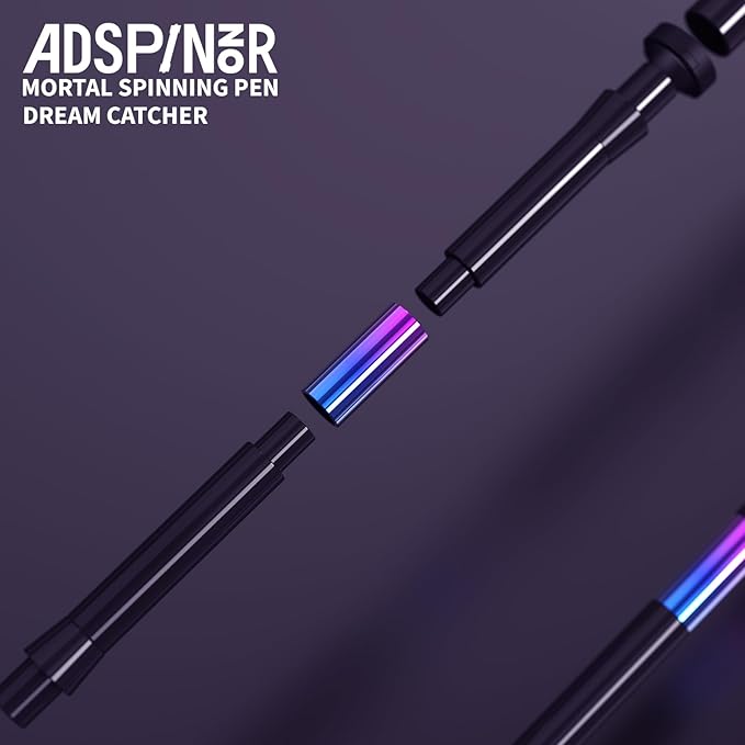 Spinning Pen by Mr.NOPE - Mortal Series Limited Color Version (Black) Professional Fidget for Tricks, Long, Weighted, Writable, Stress Relief With Balanced Metal Tips