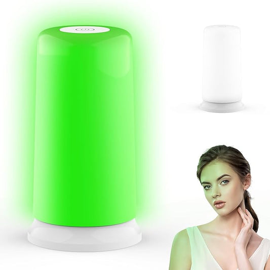 iKeener Green Light Therapy Lamp for Migraines,10000 Lux Mood&Energy Enhancing Light Therapy Lamp for Headaches,Insomnia,Anxiety Relief,Relaxation,Adjustable Warm White&Green Brightness