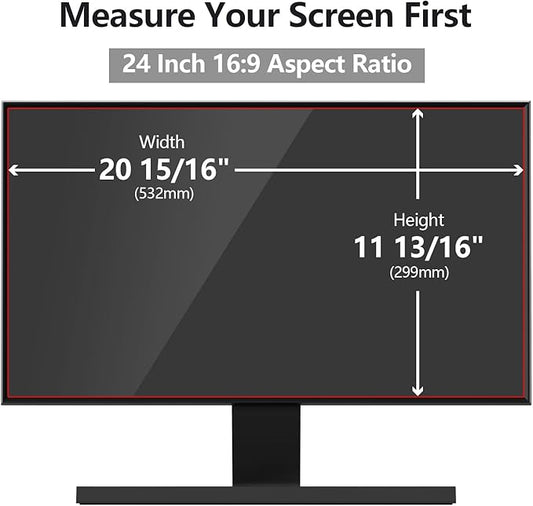 [5 Pack] 24 Inch Computer Privacy Screen Protector for 16:9 Widescreen Monitors-Anti-Glare & Blue Light Filter,Anti-Spy Film,Reduces Eye Strain (Fits Most Desktop Screens)