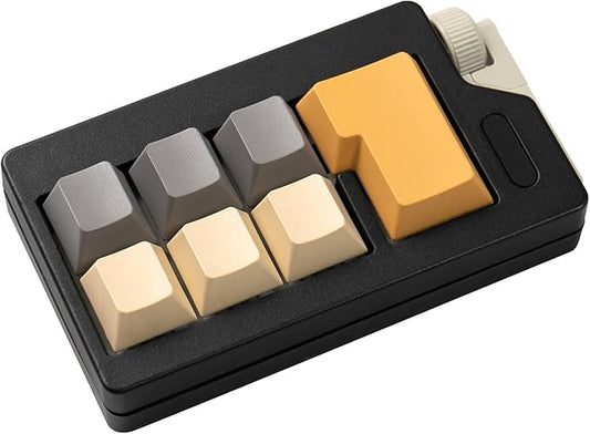 Keyboard Fidget Clicker Toy for Adults, Fidget Keyboards Sensory Fun Toys for Anxiety Decompression, Gift Christmas Ideal for Lover (Black Khaki)