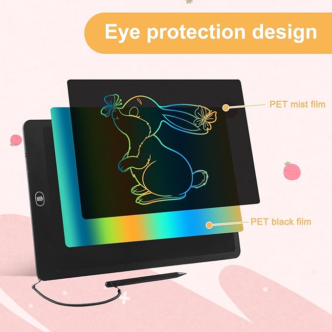 LCD Writing Tablet for Kids & Adults, Etch a Sketch Travel Essentials - 16 Inch Black