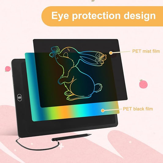 LCD Writing Tablet for Kids & Adults, Etch a Sketch Travel Essentials - 16 Inch Black