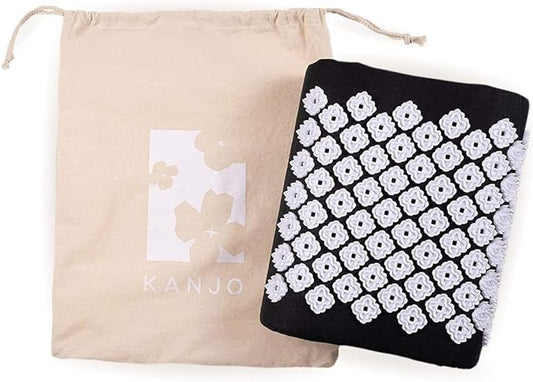 Kanjo Acupressure Cushion | Memory Foam Acupressure Pillow for Back and Sciatica Pain | 100% Cotton Linen Cover