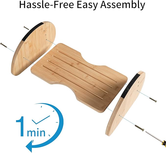 Bamboo Foot Rest for Under Desk at Work