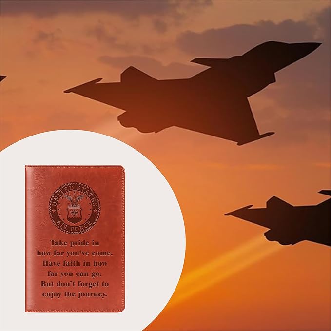 Air Force Gift Air Force Notebook Take Pride in How Far You Have Come Inspiration Lined Journal Notebook Military Journal Appreciation Gifts for Air Force Military Notebook (Take pride-AIR FORCE)