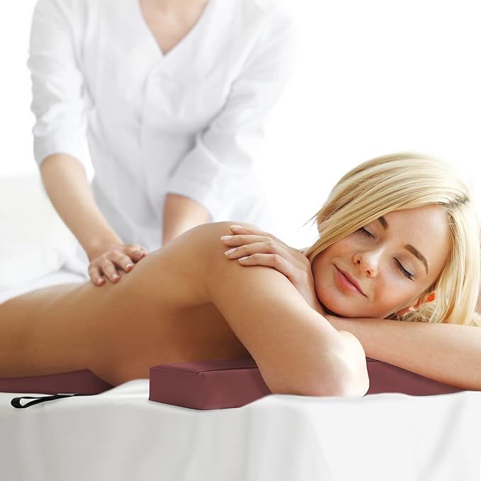 Saloniture Women's Comfort Cushion - Massage Table Wedge Bolster Pillow, Burgundy