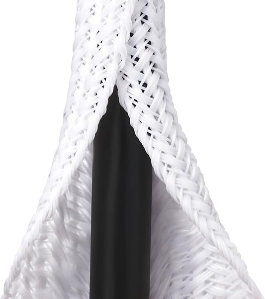 20ft - 1/4 inch White Cable Sleeve, Cable Organizer for Desk PC TV Computer, Wire Protector Cable Wrap Cover, Cord Management for Home Office