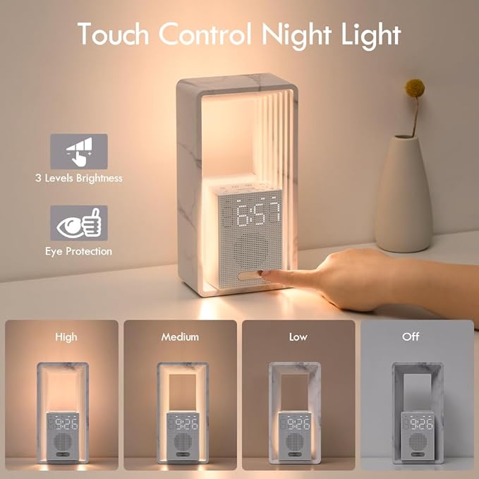 WILIT Digital Alarm Clock, Sunrise Alarm Clock with Nightlight, 9 Sleep Aid Sounds, White Noise Sounds Machine, Dimmable Display, Snooze,USB Charging Port,Gift for Women,Men,Teens,Kids,Travel