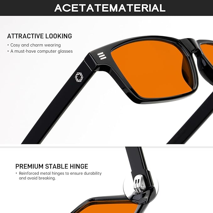 ANYLUV Blue Light Glasses Men Woman, Blue Light Blocking Glasses for Computer Gaming, Eye Strain Relief Eye Protection