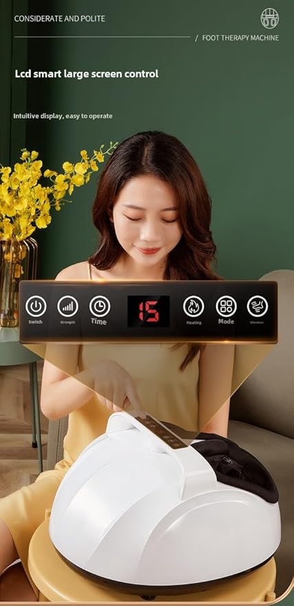 Electric Foot Massager Machine with Heat - Shiatsu Kneading for Pain Relief, Plantar Fasciitis & Neuropathy, Home Use Foot Therapy for Circulation and Muscle Relaxation (Gray)