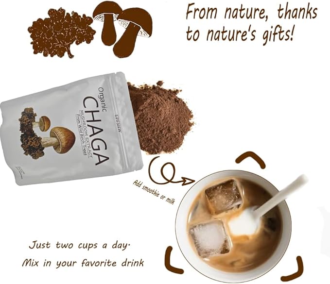 Mushroom Coffee-Chaga Coffee, Classic Recipe+Organic Birch Brown Hole Extract (30 servings per pack)