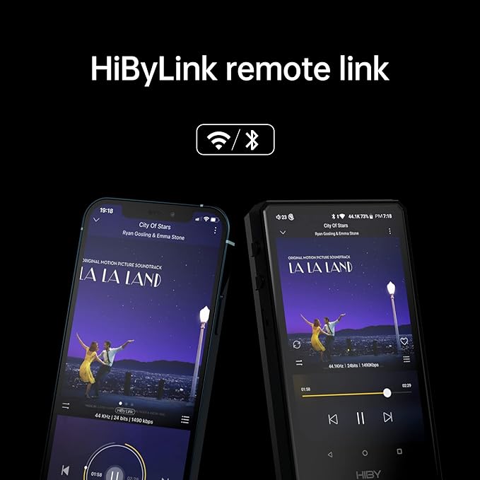 HiBy R5 Gen 2 Hi Res Audio Player Android Mp3 Mp4 Player with Class A Headphone Amplifier High Impedance Low Heat Generation Black