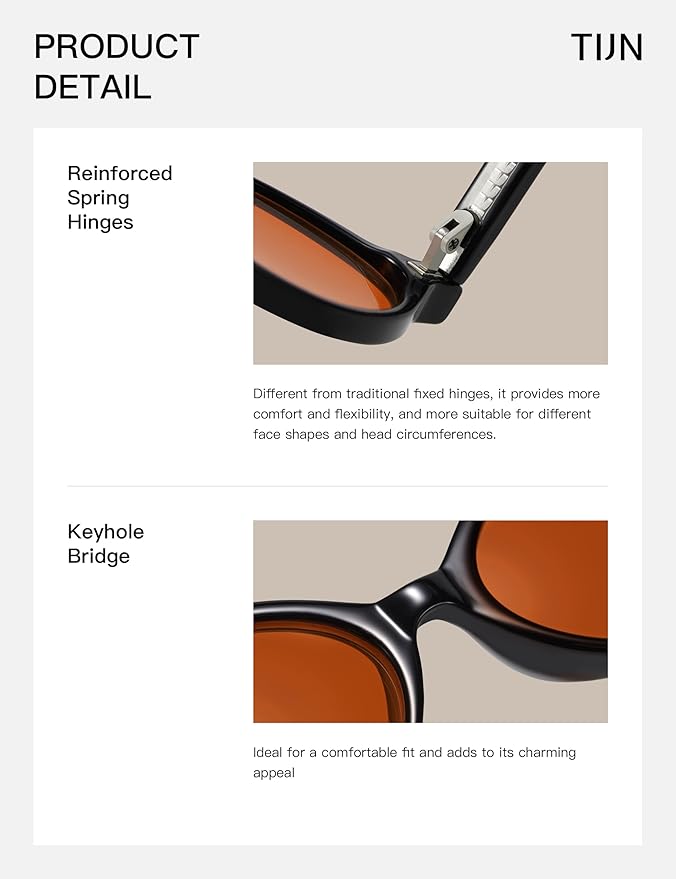 TIJN Olisa Blue Light Blocking Glasses for Women Men,Oval Glasses Frame Bluelight Glasses for Gaming/Computer/Screen