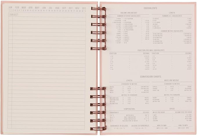 DesignWorks Ink Standard Issue Notebook No. 12 – 6" x 8.25" Undated Daily Planner & Writing Journal, 192 Lined Pages, Elastic Pen Holder, Small Notebook for Work & Journaling - Rosewood & Blush
