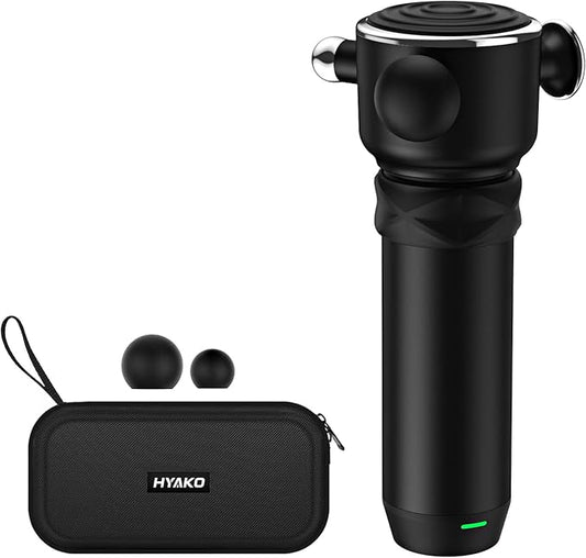 HYAKO R1 Deep Tissue Vibrating Muscle Massager - Therapy Back Massager for All Body Relief - Muscle Pain Relief and Fascial Binding - Trigger Point Therapy Massage Gun - Gifts for him
