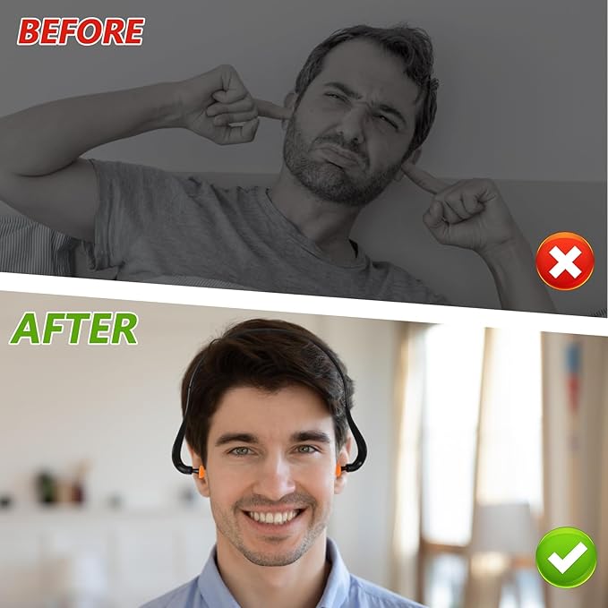 30 Pcs Banded Ear Plugs for Shooting Range Silicone Reusable Ear Protection Plugs Noise Cancelling Lightweight Earplug for Hearing Protection Sleeping Work Construction Concerts Reduction(Black)