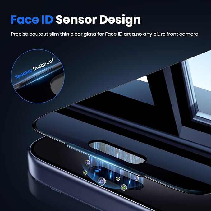 WSKEN for iPhone 17 Pro Max Privacy Screen Protector - [4 Way 360 Anti Spy] [Auto Dust-Remove] 10X Military Shatterproof 4 Directions Zero Bubble Anti Peep Tempered Glass Film for 17 Pro Max