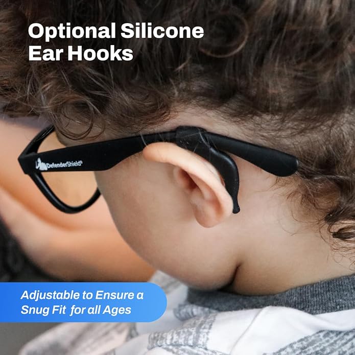 DefenderShield Kids Blue Light Blocking Glasses for Computer, Mobile, Video Games, Gaming