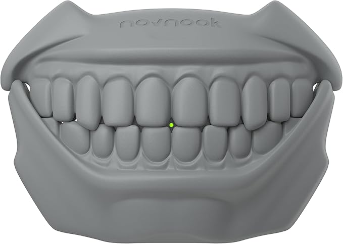 for AirPods Pro 2nd Generation Case, Unique Funny Teeth Design, Soft Silicone Shell, Compatible with Wireless Charging (Rock Gray)