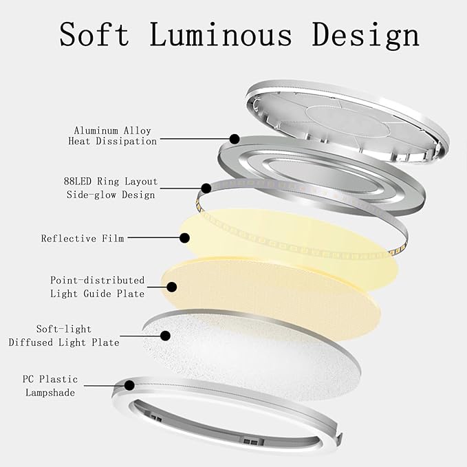 Desk Lamp for Dorm Room Essentials, Office Eye-Caring 88 LED Bright Reading Table Lamp, 2800-5500K Touch Stepless Dimming Desk Light, USB Charging Port Pen Holder for Phone, Flexible Gooseneck White