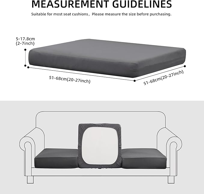 14Pcs Patio Cushion Covers Waterproof, Cushion Covers, Stretch Couch Covers, Patio Couch Slipcovers, Patio Cushion Covers Replacement, Outdoor Chair Cushion Covers (Gray)