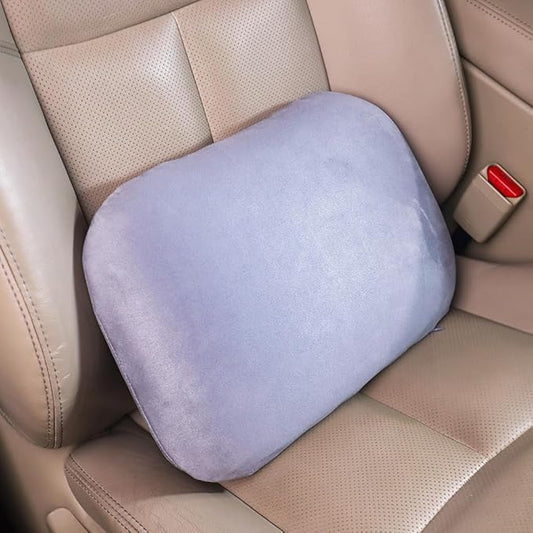 Lumbar Support Pillow for Car Seat Cushion Office Chair Thin Lower Back Pain Waist Support Driver Road Trip Accessories for Women Men Grey
