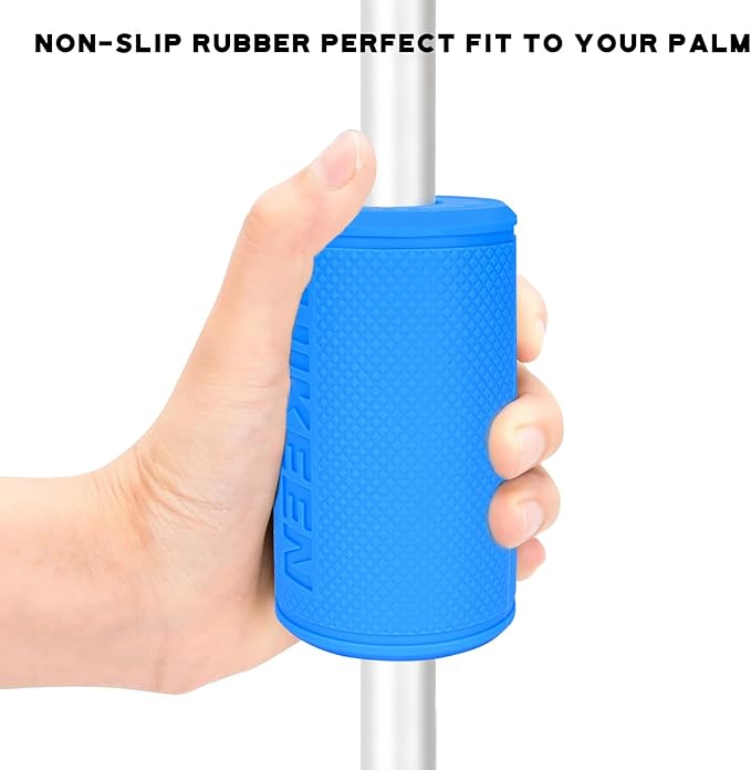 Hikeen Thick Bar Dumbbell Grips,Non Slip Hard Rubber Barbell Grips,Grips for Weight Lifting, Muscle Building-1.77", 2", 2.25" & 2.75" Outer Diameter