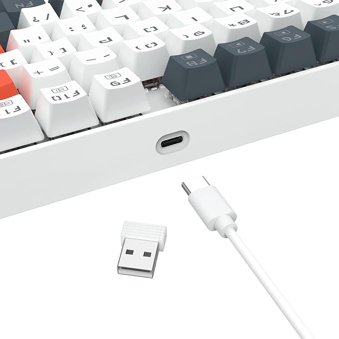 Redragon Wireless Gaming Keyboard, BT/2.4Ghz Tri-Mode Mechanical Keyboard with Aluminum Pannel, Hot-Swap Red Switch, Programmable 87 Keys TKL, LED Rainbow Backlit - K552WLR-KRS(Neo Nocturne)