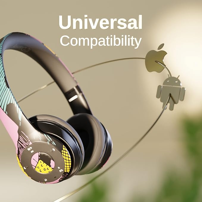 iJoy Disney Nightmare Before Christmas Sally Dress Bluetooth Headphones - Wireless Foldable Over-Ear Headset, Built-in Mic, Enchanting Sally & Friends Design, for Adults & Kids