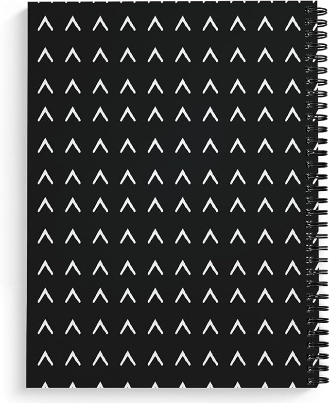 Softcover The Power 8.5" x 11" Motivational Spiral Notebook/Journal, 120 College Ruled Pages, Durable Gloss Laminated Cover, Black Wire-o Spiral. Made in the USA
