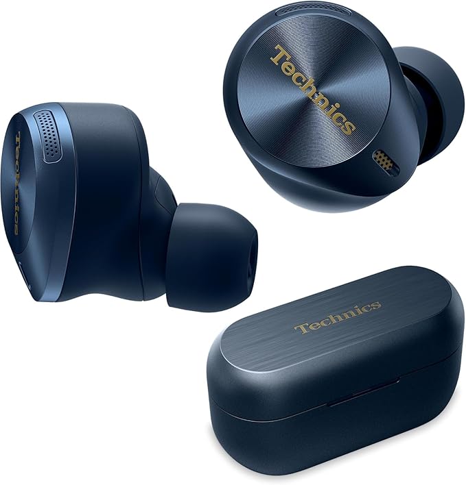 Technics EAH-AZ80-A Premium Hi-Fi True Wireless Bluetooth Earbuds with Advanced Noise Cancelling - Midnight Blue