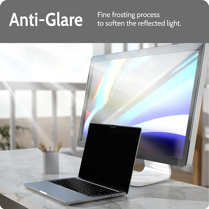Magnetic Privacy Screen for MacBook Pro 16 Inch (2021-2024, M1, M2, M3, M4), 16inch Removable Matte Anti Blue Light Glare Private Filter Protector for Mac Pro 16.2" Laptop