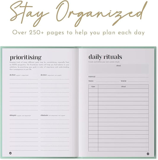 ADHD Planner for Adults: Boost Focus and Productivity - Organize, Set Goals, and Manage Time - Ideal Gift for Men and Women with ADHD